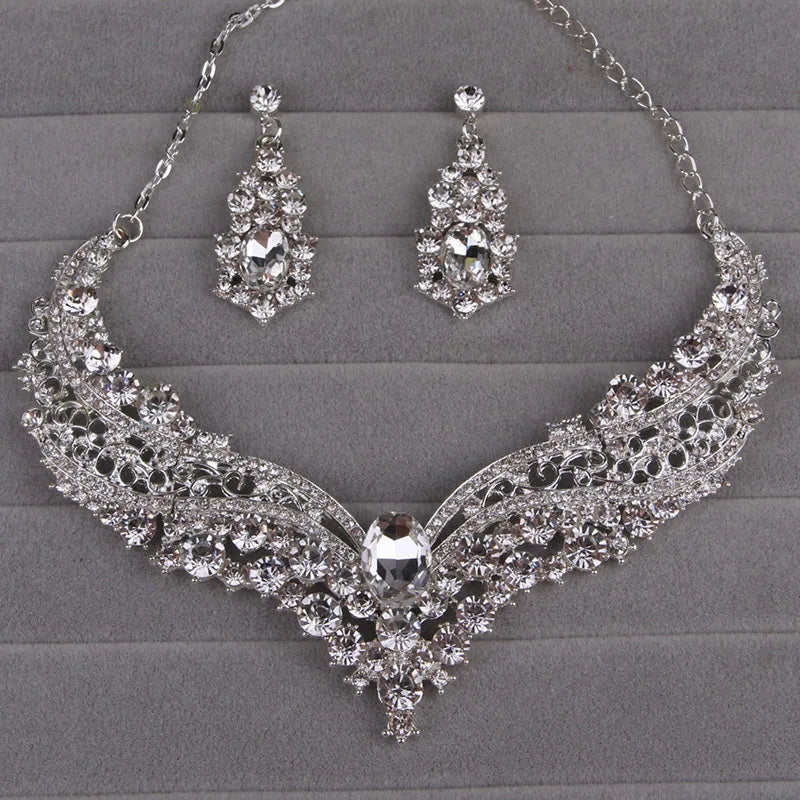 Jewelry Jewelry Sets Necklace Set Women's Geometric Earrings Wedding Bridal Jewelry For Brides
