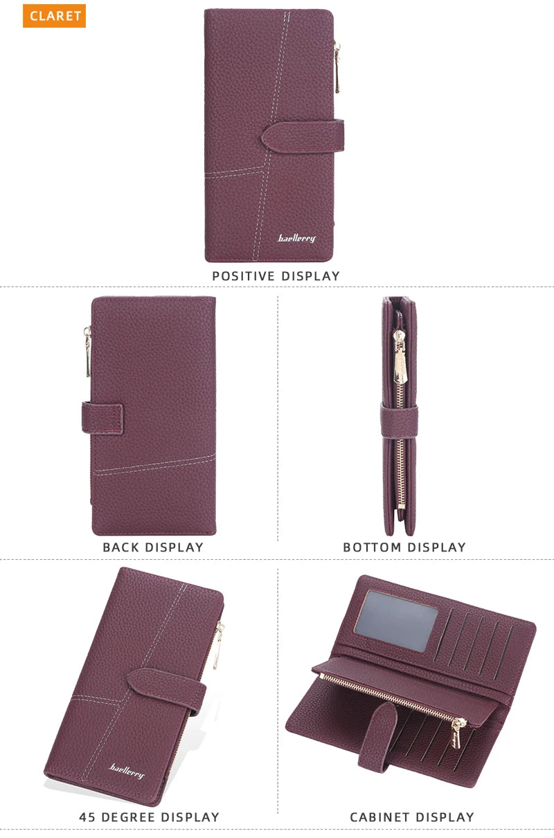 Women Long Wallets Slim Purse Handbags Female Purse Luxury Card Holder High Quality Zipper Wallet Pocket For Women