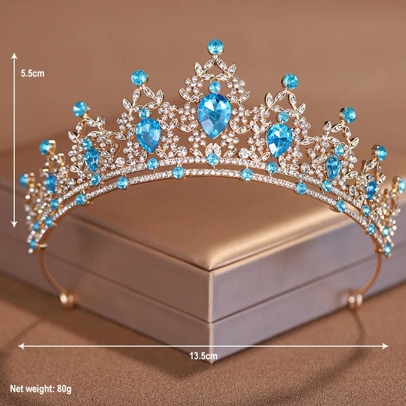 24 colors Bridal Headwear Full Of Sweet Atmosphere Baroque Gold-colour Ladies' Tiaras For Wedding Bride