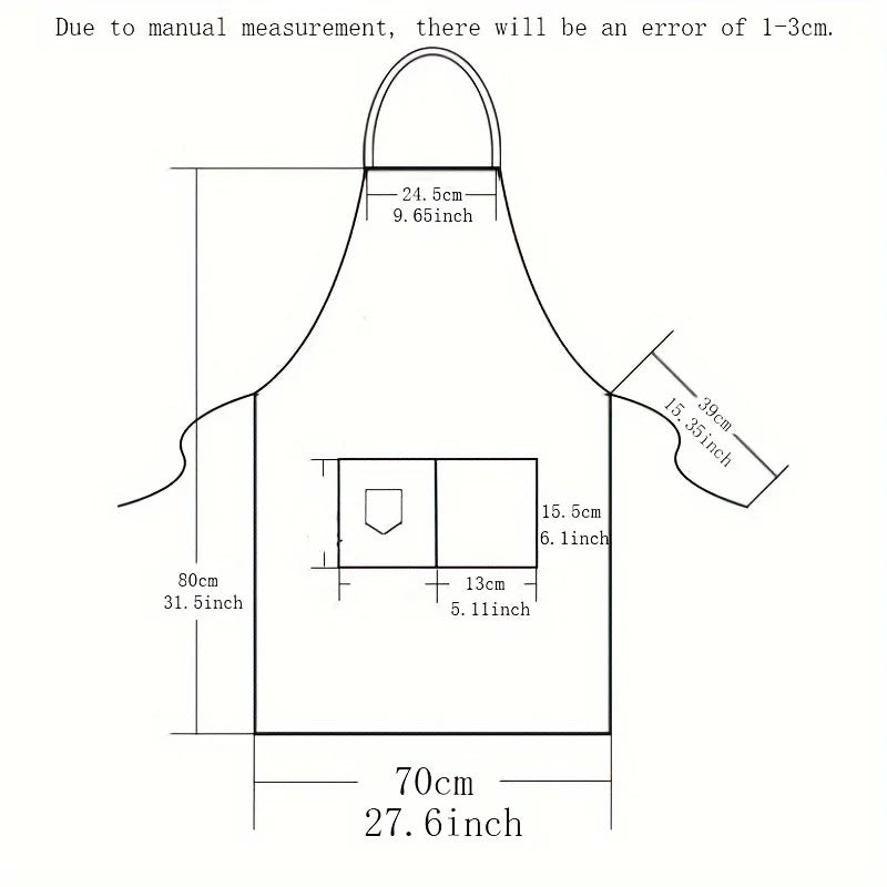 Fashion Kitchen Aprons Adjustable Bib Apron with Pockets Cooking Aprons Restaurant Chef Work Waterproof Anti-oil Stain Apron