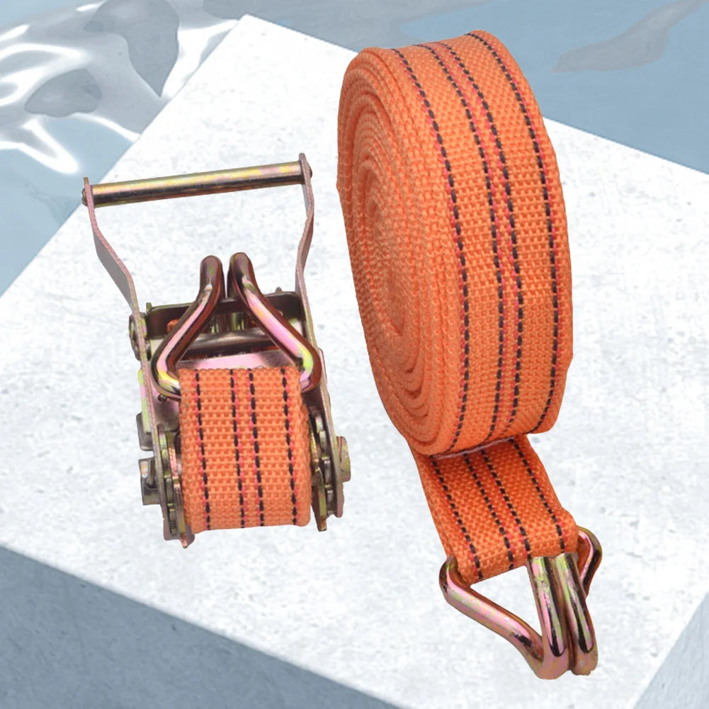 Heavy Duty Ratchet Tie Down Straps 3-10 Meter Long 40mm Wide Double Hook Lashing Belt for Truck Cargo Securing Transport Binding
