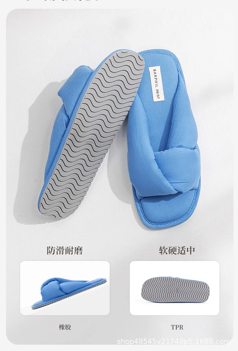 Slippers women's spring 2025 new non-slip, silent and comfortable four-season indoor home slippers women