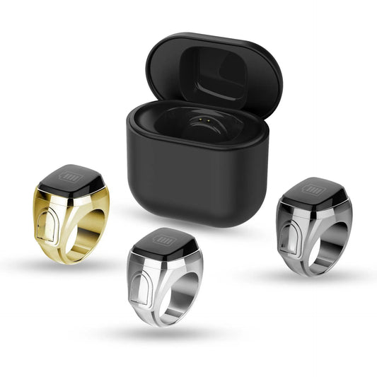 Metal Ring with Charging Compartment, Digital Display Counting, Smart Ring, Bluetooth Electronic Finger Counter