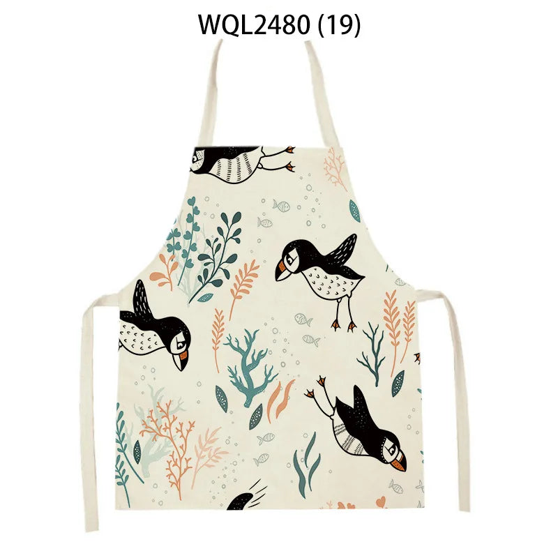 Kitchen Aprons for Women Linen Bibs Household Cleaning Apron Home Waterproof Chefs Cooking Baking Apron for Child