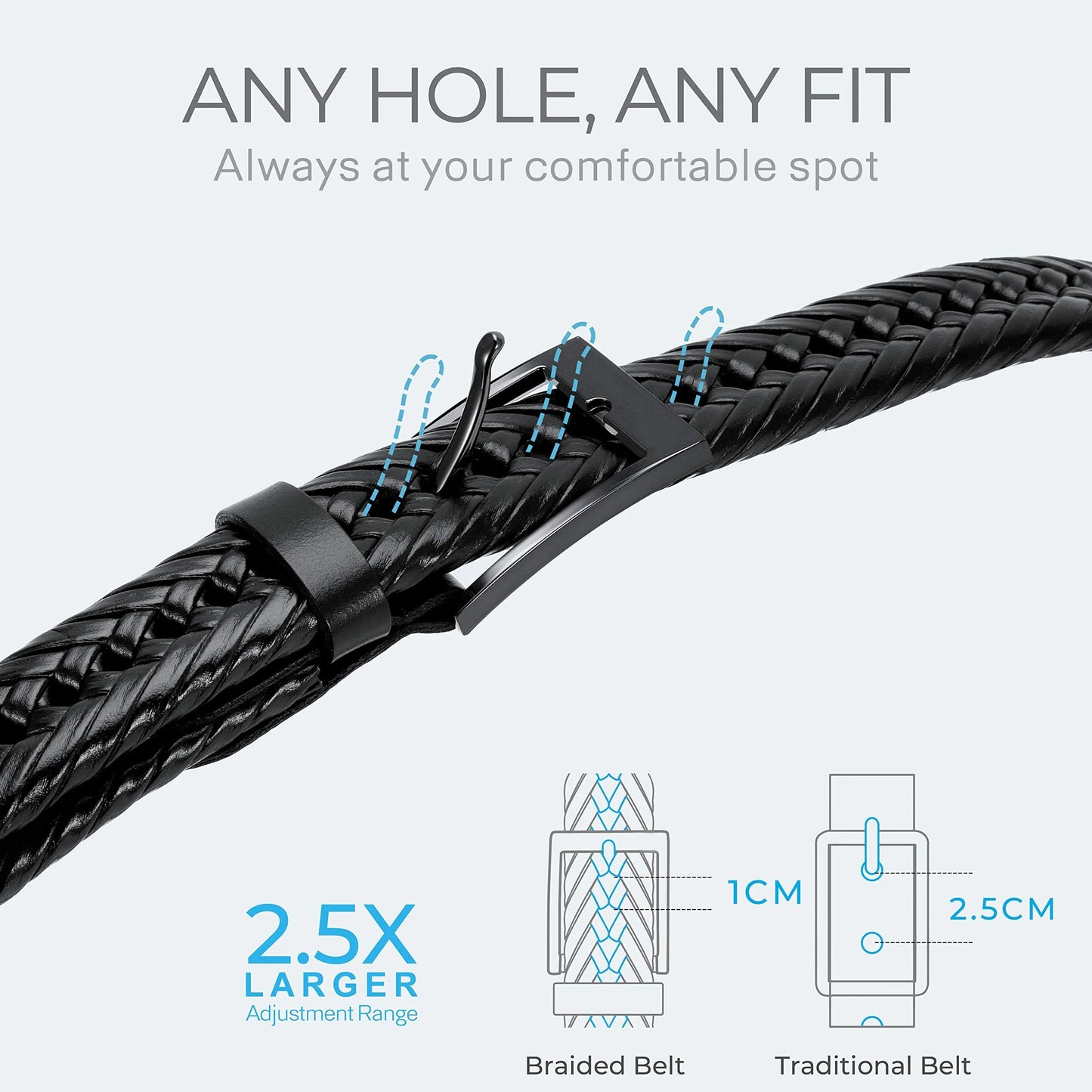 Men Belts Genuine Leather LONG Large Pin Buckle Metal Automatic Buckle High Quality Braided Vintage Casual for Jeans Women Strap