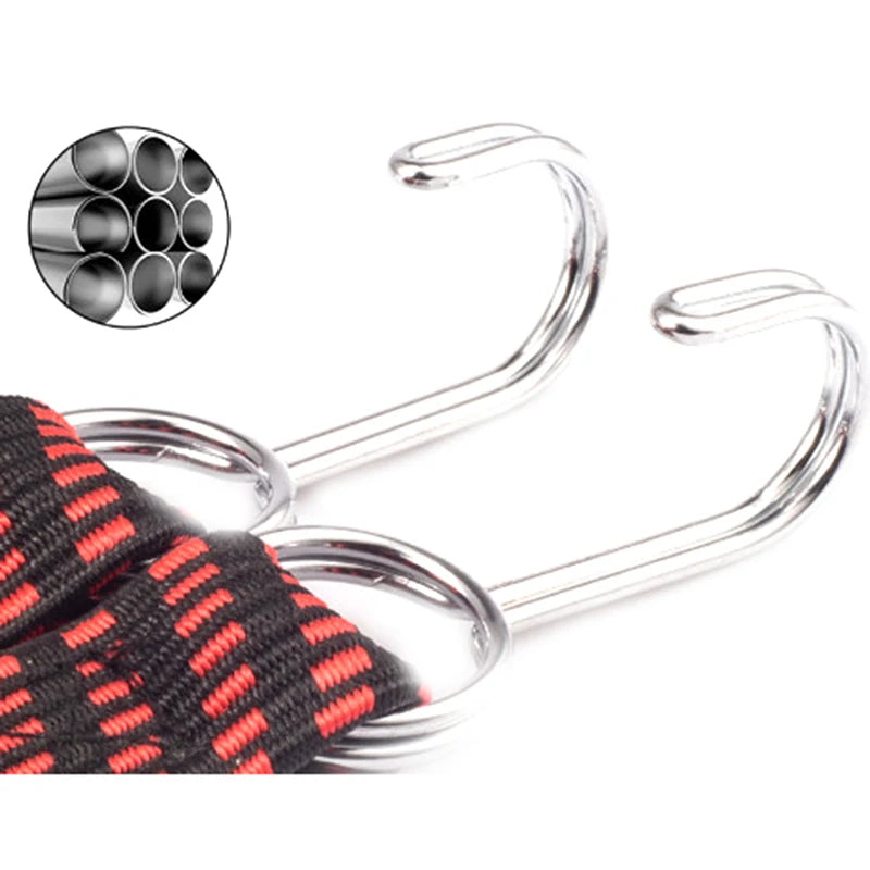 Motorcycle Elastic Belt Rubber Strap Elasticated Luggage Roof Rack Tension belt Portable Fixed Band Hook Bike Bicycle Accessory