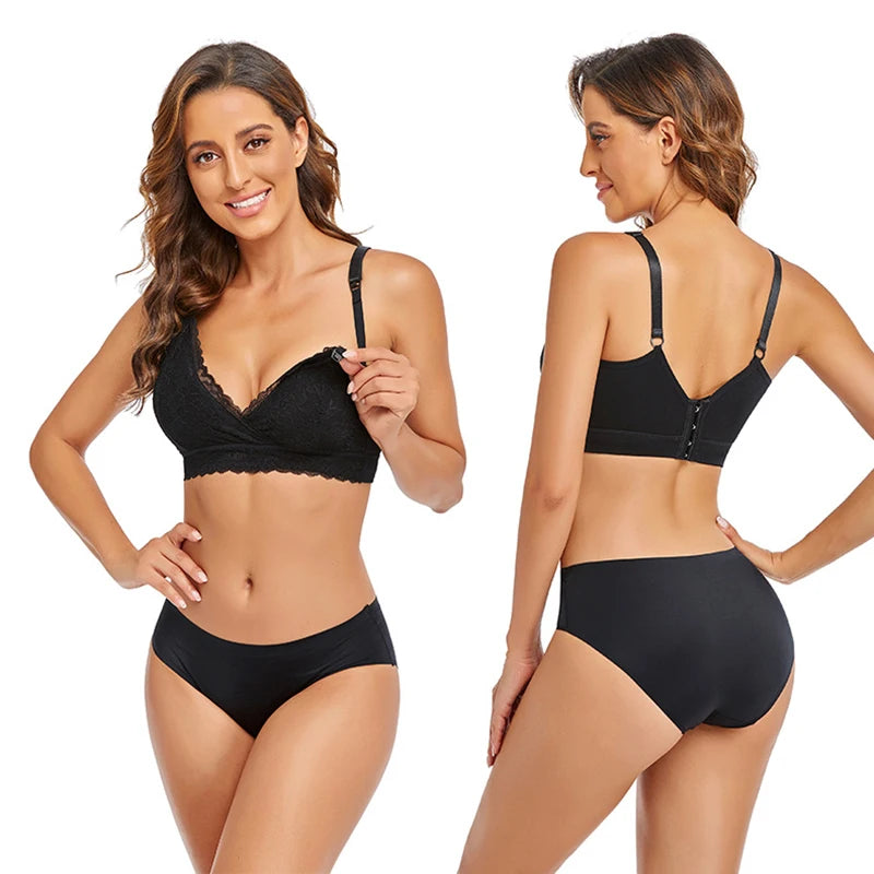 Maternity Nursing Bras Women Lace Breastfeeding Bra Removable Padded Pregnancy Women Underwear Tops Soutien Gorge Allaitement