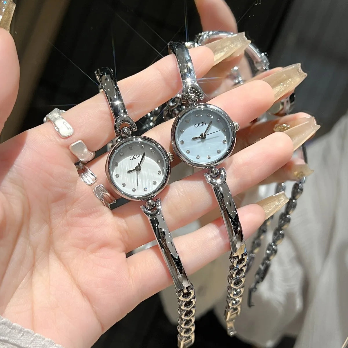 Fashion Top Brand Ladies Wristwatch Full Steel Waterproof Small Dial Quartz Silver Women Dress Watch Reloj Mujer Montre Femme