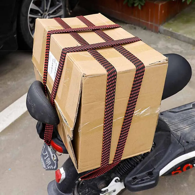 Motorcycle Elastic Belt Rubber Strap Elasticated Luggage Roof Rack Tension belt Portable Fixed Band Hook Bike Bicycle Accessory