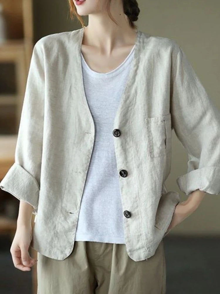 Jackets Women Retro Loose Design All-match Korean Style Leisure Minimalist Pure Female Popular Classic Basic Autumn Streetwear