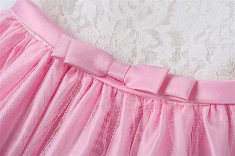 Girls Dress 2025 Children Easter Carniva Tutu Wedding Kids Dresses For Girls Vestidos Party Princess Bow Christmas Baby Dress