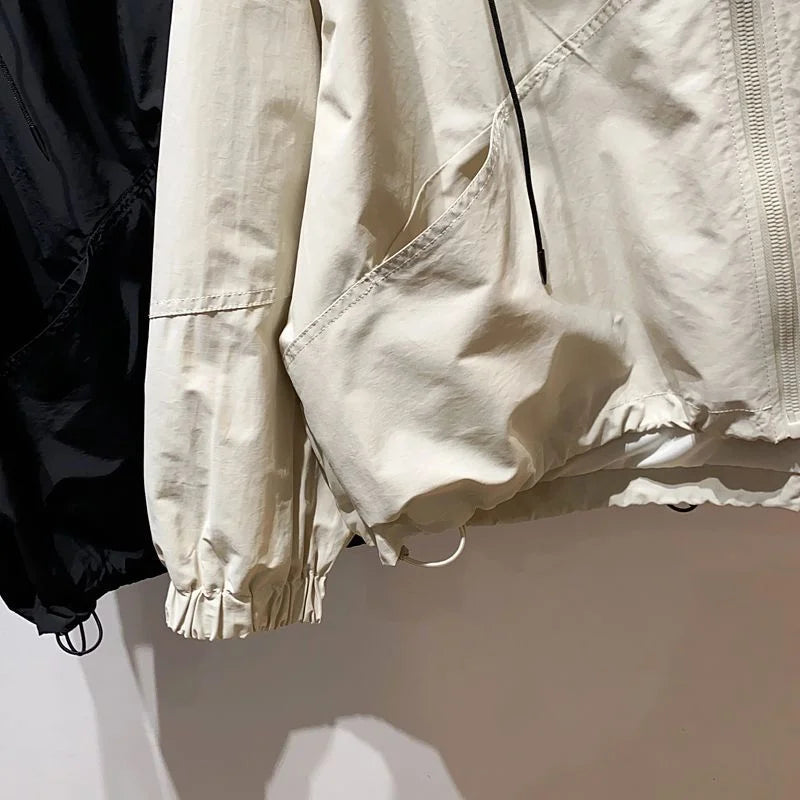 Jackets Women Hooded Summer Sun-proof Zipper Coats Thin Loose See Through Outerwear Breathable Outwear Lightweight Clothes