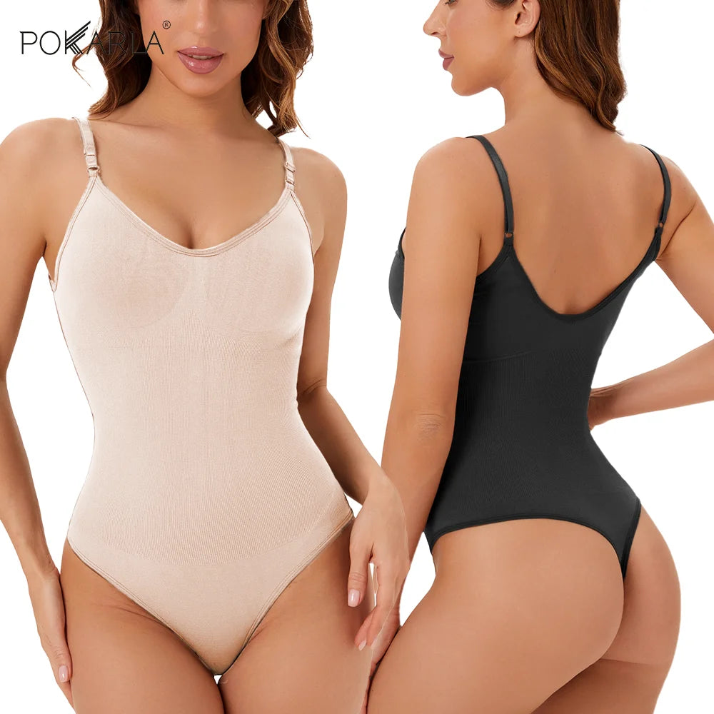 High Elastic Bodysuit for Women Tummy Control Shapewear Sexy Seamless Sculpting Thong Body Shaper Slimmer Slimming Black Tank