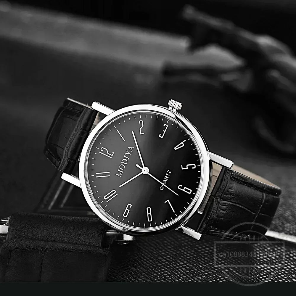 Men Watches Business Wrist Watch Luxury Leather Strap Analog Watches Quartz Wristwatches Clock Men Women Casual Simple Watch
