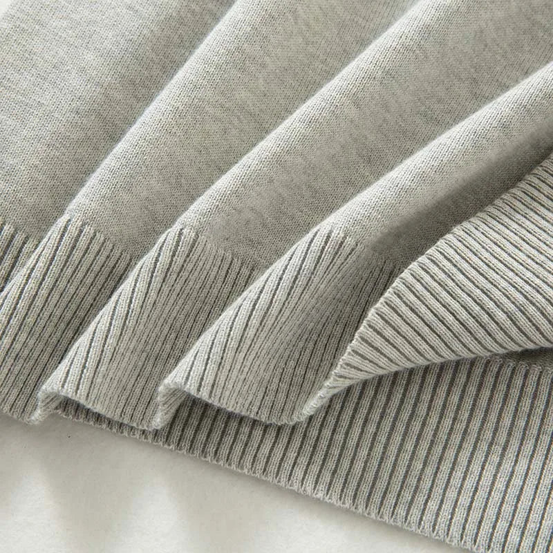 Sweater for Men Pullovers Old Money Man Knitwear Short Sleeve Knit Jumpers Solid Cotton High End Casual Vintage Sweaters 2025