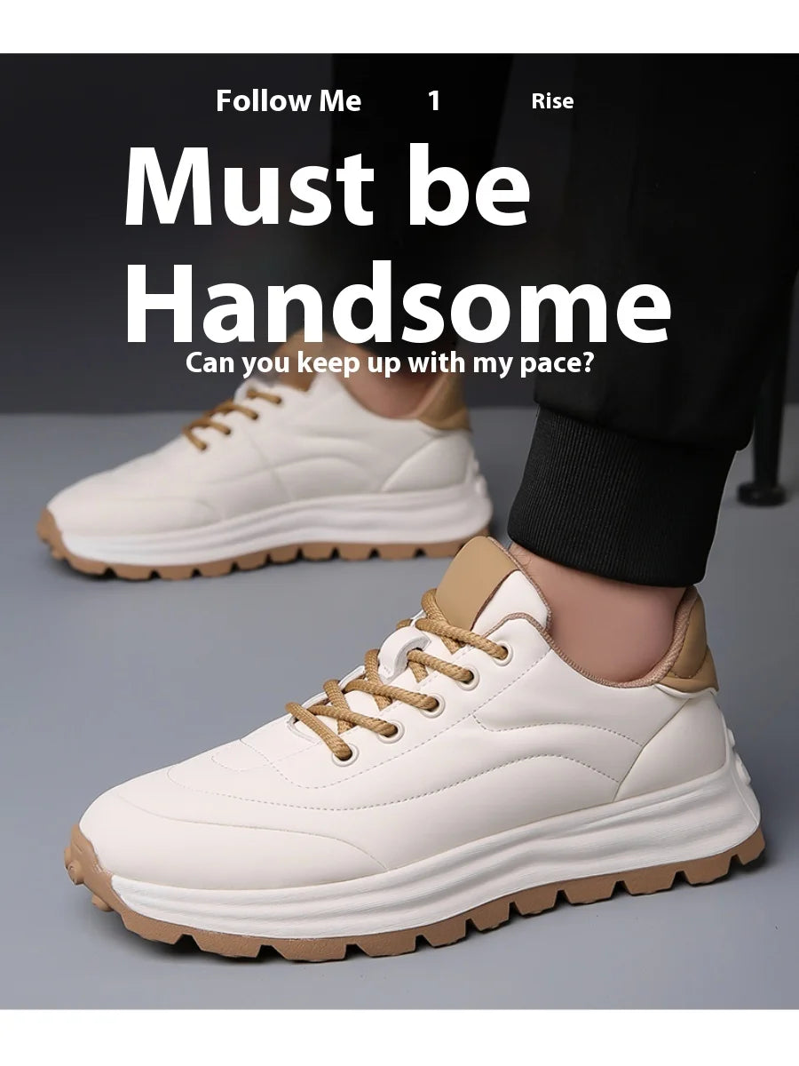 2025 New High-Quality Casual Sports Shoes With Breathable Leather Surface Anti Slip Soft Sole Round Toe Sports Shoes 38-44