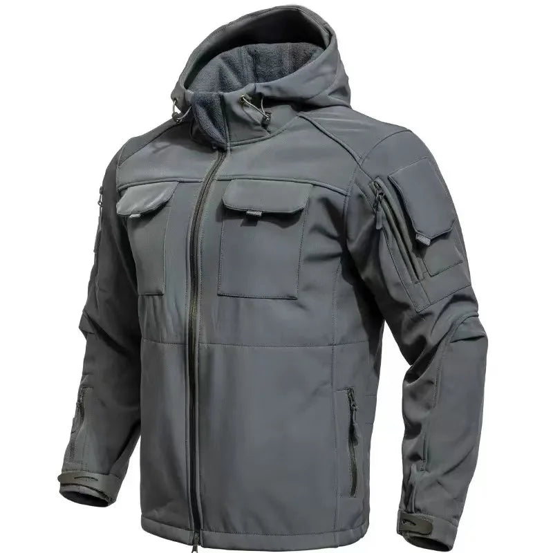 Tactical Military Men Winter Autumn Fleece Waterproof Jackets Sports Hiking Camping Climbing Outdoor Hooded Coat Hunting Combat