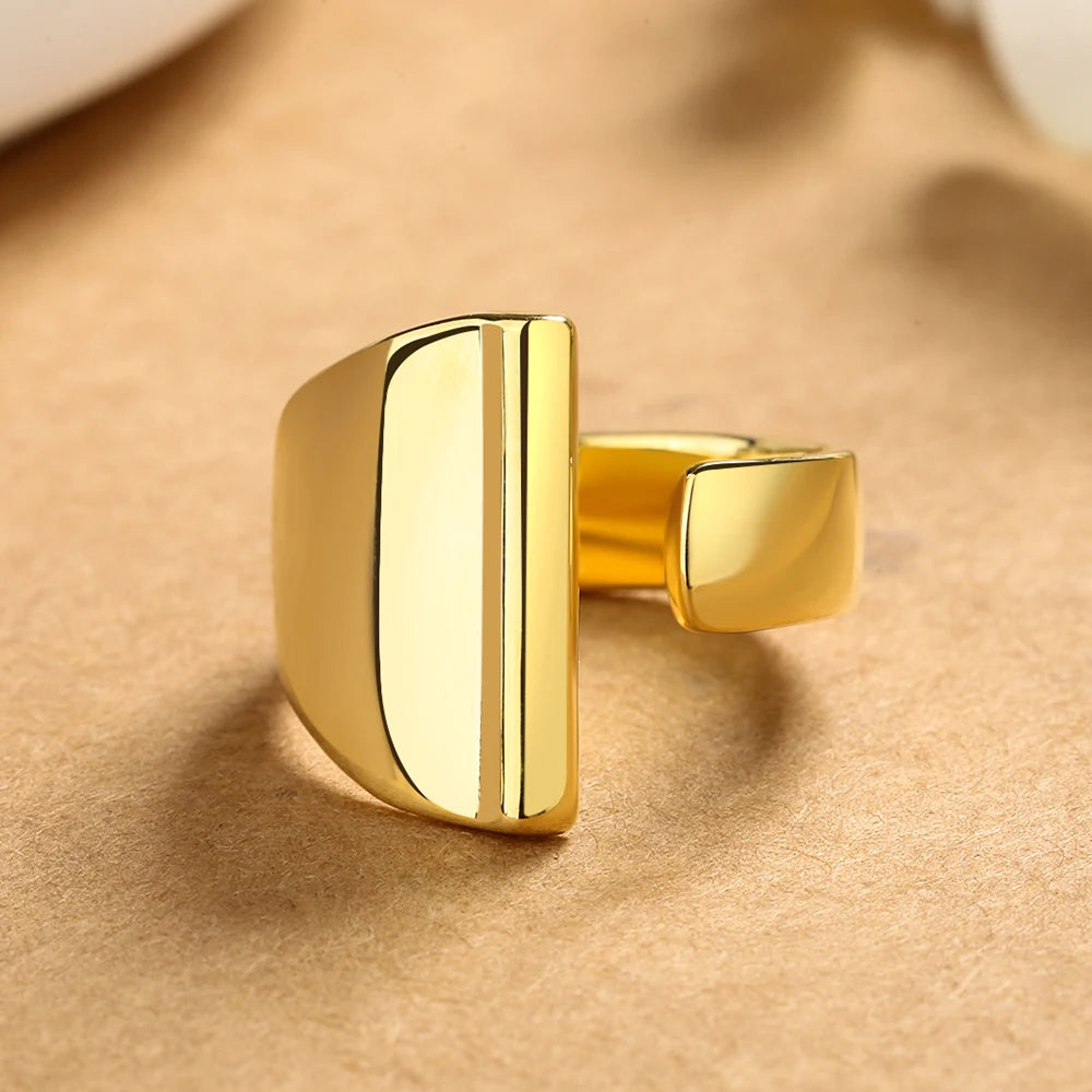 26 English Letters 925 Silver Ring Joint Fashion Personality Retro Index Finger Ring Opening 18K Gold Ring