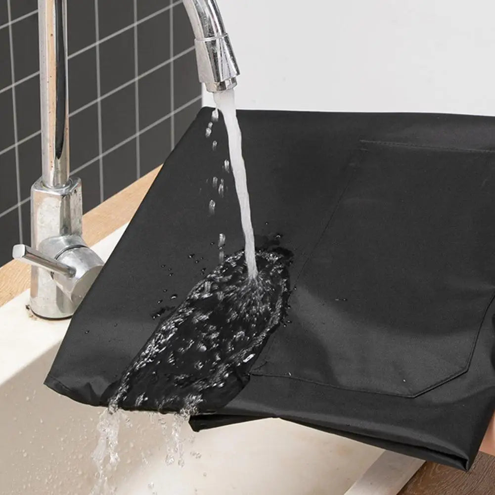 Kitchen Cooking Apron Unisex Household Solid Color Chef Waiter Barbecue Hairdresser Adult Pocket Apron Kitchen Supplies Tool
