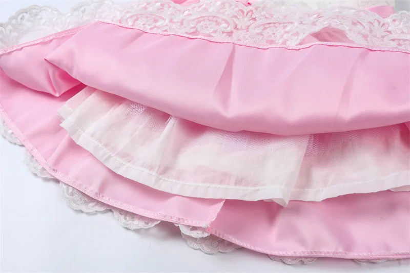 Girls Dress 2025 Children Easter Carniva Tutu Wedding Kids Dresses For Girls Vestidos Party Princess Bow Christmas Baby Dress
