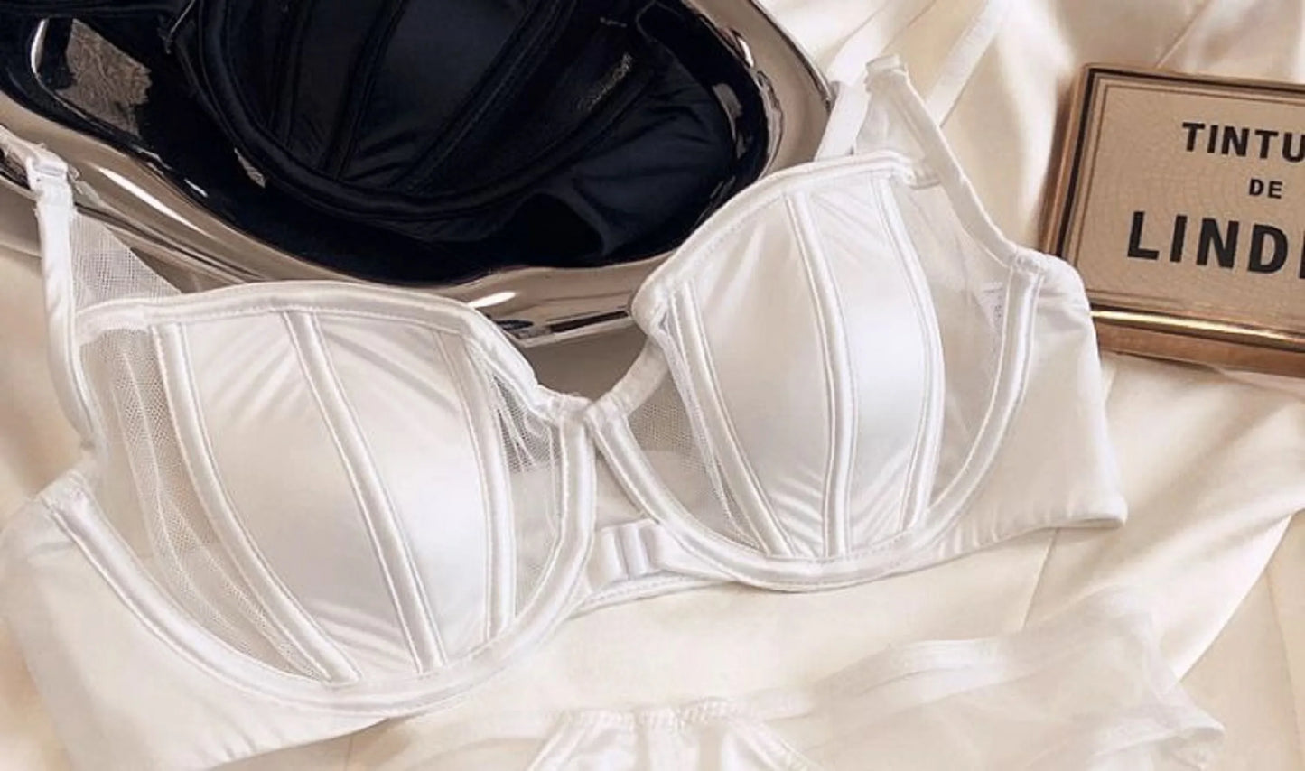 Women Underwear Bra Gather Small Breast and Thin Spring Summer Sexy Bra Front Buckle Pure Solid Intimate Clothing