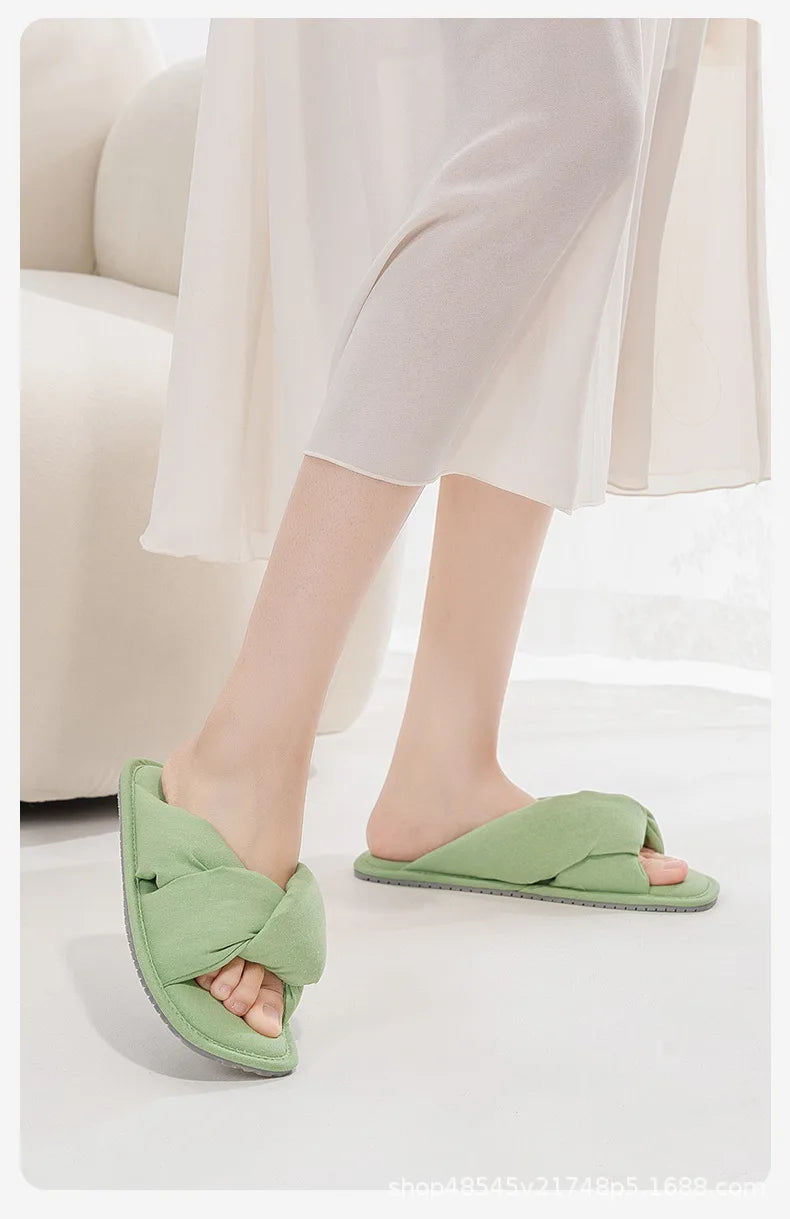 Slippers women's spring 2025 new non-slip, silent and comfortable four-season indoor home slippers women