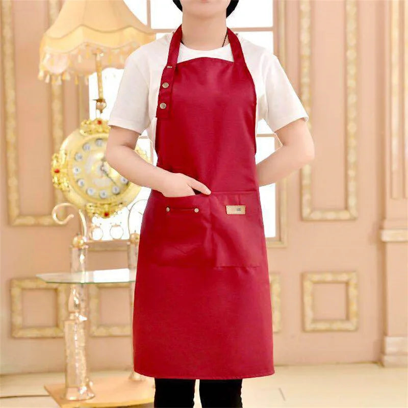 Fashion Canvas Kitchen Aprons For Woman Men Chef Work Apron For Grill Restaurant Bar Shop Cafes Beauty Nails Studios Uniform