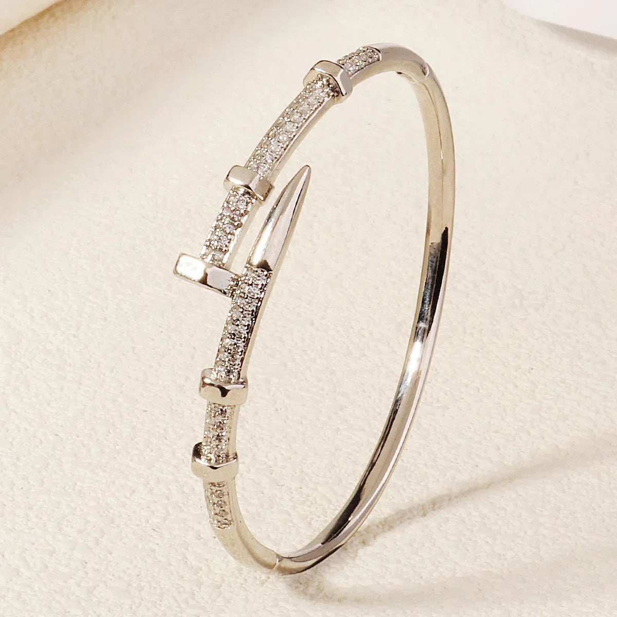 Female Jewelry Nail Bracelets Trendy Bracelet Zircon Screw Bracelet For Women Everyday Party Festive Jewelry As Gifts