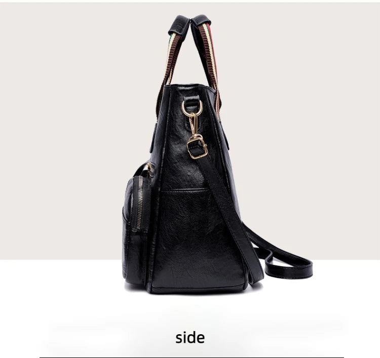 Women's Handbag Women's Shoulder Bag Fashion Purse Vintage Leather Bag Large Capacity Handbag Inclined Shoulder Bag Mom's Bag