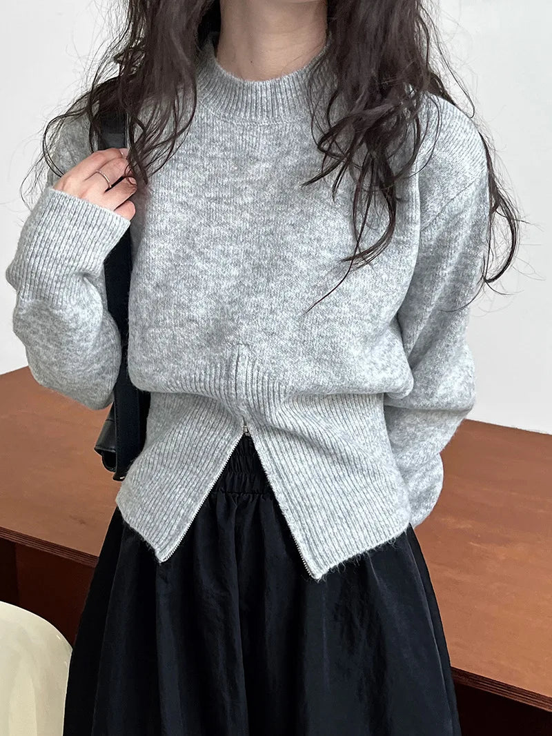 Sweater Women Winter Pullover Girls Sweater Oversize Knitting Tops Vintage Long Sleeve Fall Female Knitted Outerwear Warm Pull