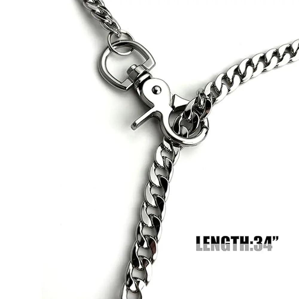 Heart Y-Necklace Link Chain Necklace No Fading Durable Choker with Tail Necklace Scratch Resistant Adjustable