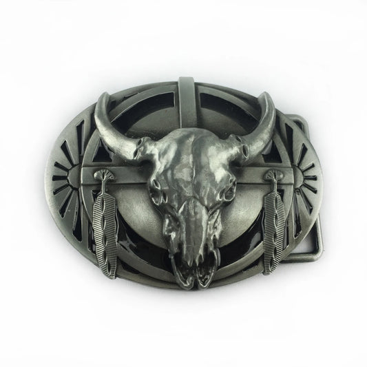 WesBuck Brand Bull Head New Vintage Belt Buckle Handmade Homemade Belt Accessories Waistband DIY Western Cowboy Rock Style