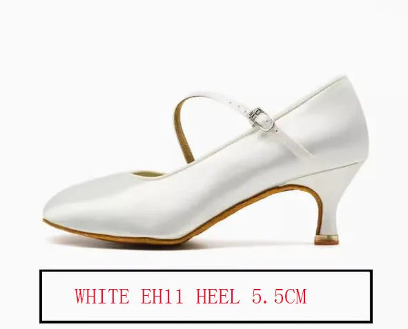Sneakers Latin Dance Shoes Brand Women High Quality Satin Ladies Aerobics Girl Buckle Dancing SALSA BDD 138 Cowhide Sole White