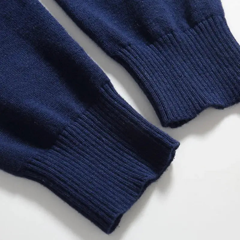 Sweater Men 2025 Autumn Casual Pullovers Men V-Neck Solid Cotton Knitted Brand Clothing Slim Fit Male Sweaters Pull Homme