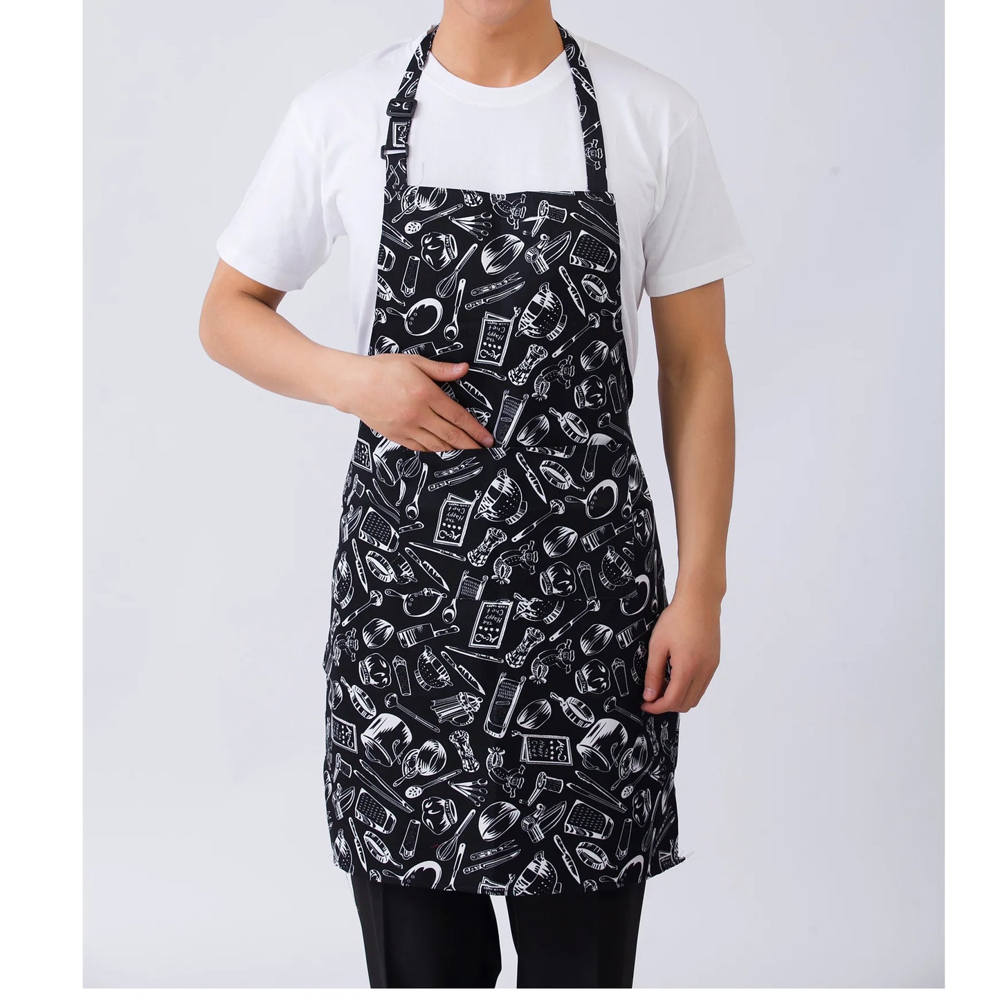 Kitchen Cooking Apron Adjustable Adult Apron Striped Chef Apron  Kitchen Cook Aprons Restaurant Bar Shop Cafes Aprons