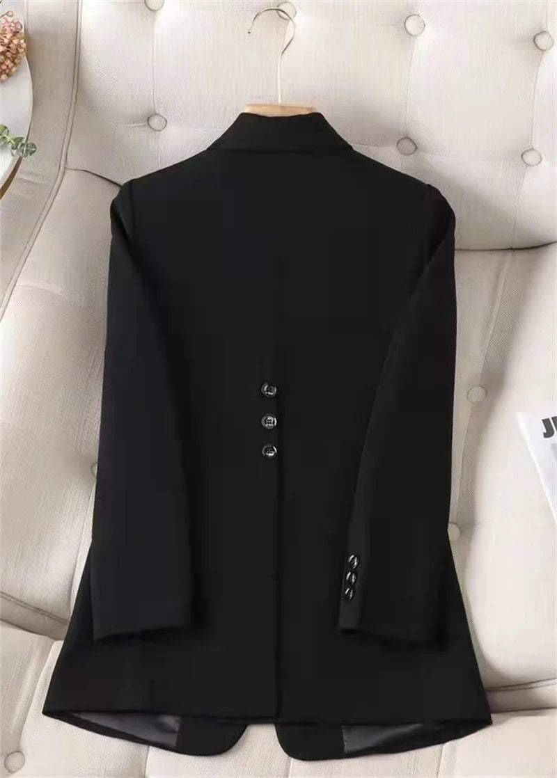 Women Blazer Office Ladies Elegant Outwear Long Sleeve Work Wear Classy Female Pink Suit African Autumn Fashion 2025 New