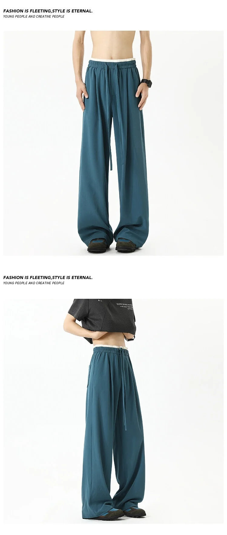 Trousers for Men Leisure Comfortable High Waist Baggy Pants Breathable Jogging Outdoor Fashion Neutral Design New Sweatpants