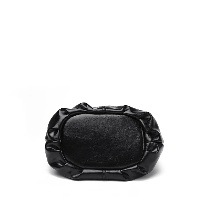 Women's Bag Bucket bag Handbags Female Handbags Retro Solid Color PU Leather Shoulder Underarm Bags Ladies Shopper Hobos Bags