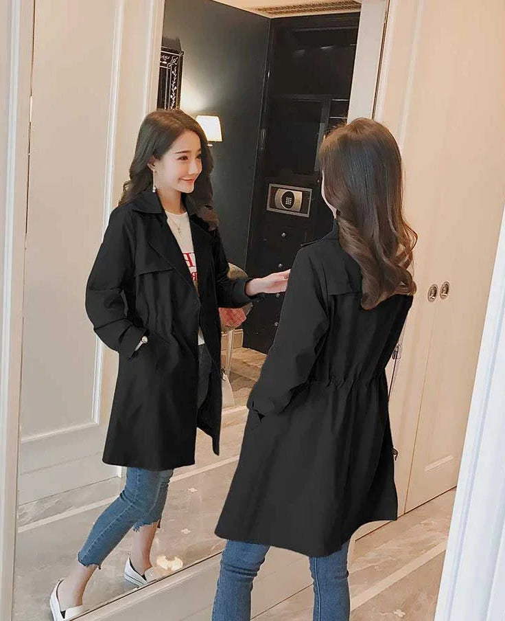 Blouson Female Coat Middle Length Women's Windbreaker Jackets Pretty Casual New in Outerwears Harajuku Great Fashion 2025 Offer