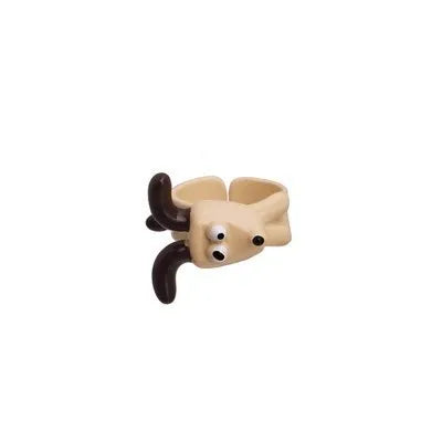 Cute and funny cartoon open rings, girl's fun personality, versatile, niche, unique design, index finger ring