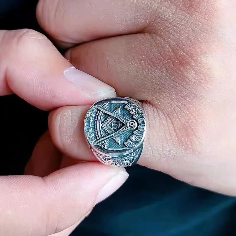 Retro European and American Ring, Male Trendy, Powerful, Personalized, Versatile, American Hip Hop, Punk Style, Food Ring