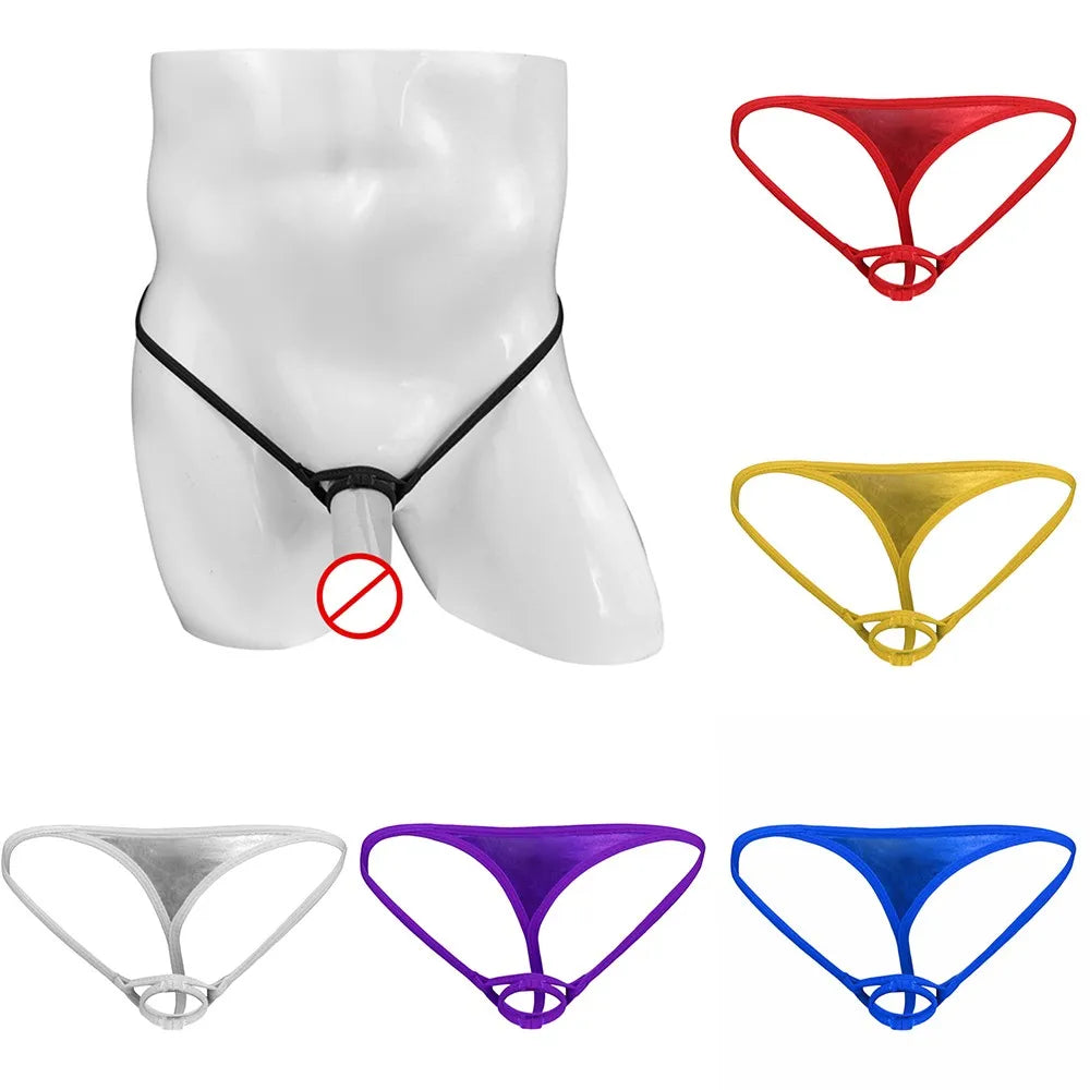 Panties Men Briefs All Seasons Male Pouch Stretchy T-back Underpants Underwear Bikini Breathable Cotton Hollow