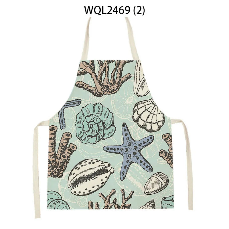 Kitchen Aprons for Women Linen Bibs Household Cleaning Apron Home Waterproof Chefs Cooking Baking Apron for Child