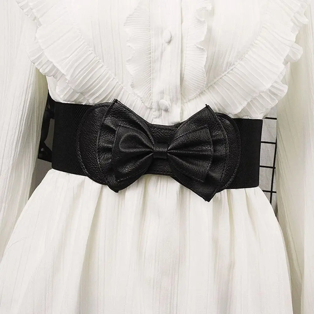 Women Big Bow Waistband Elastic Wide Stretch Waist Belt New Designer Belts Straps for Girls Clothes Accessories Lady Dress Belt