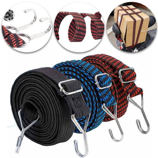 Motorcycle Elastic Belt Rubber Strap Elasticated Luggage Roof Rack Tension belt Portable Fixed Band Hook Bike Bicycle Accessory