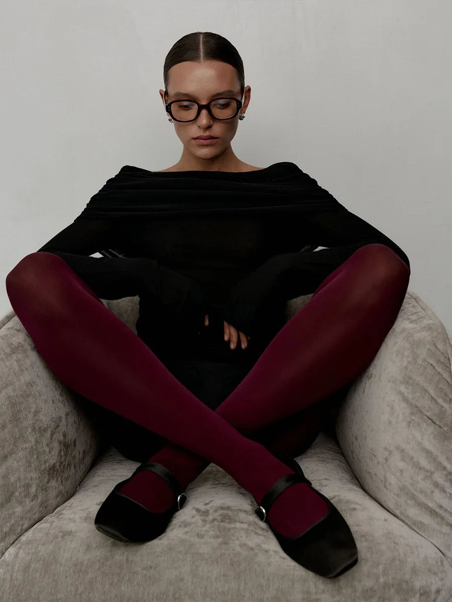 Sweater Women's Autumn and Winter Style Long Sleeved Knitted Base Shirt, One Shoulder Sexy Slim Fit Off Shoulder Top