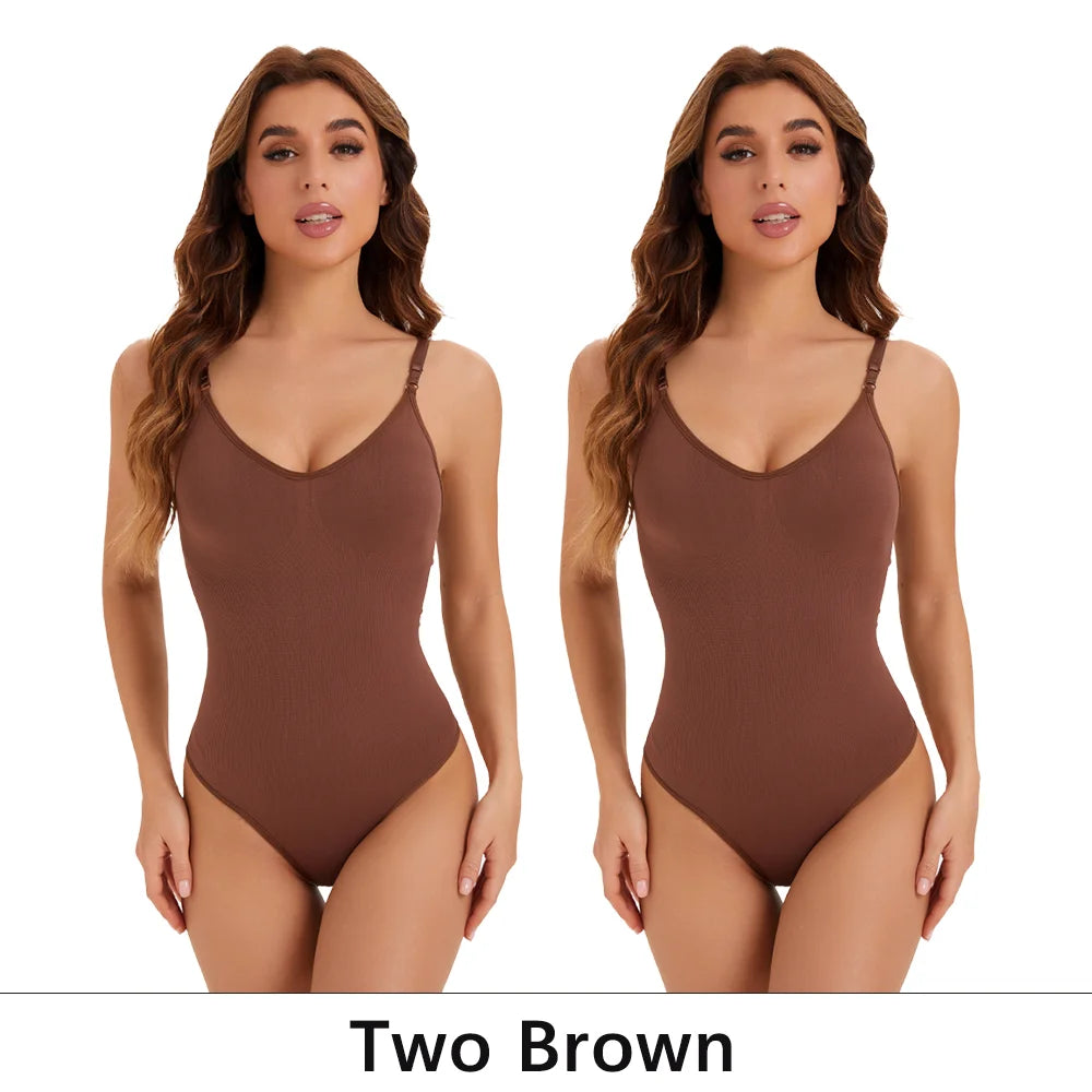 High Elastic Bodysuit for Women Tummy Control Shapewear Sexy Seamless Sculpting Thong Body Shaper Slimmer Slimming Black Tank