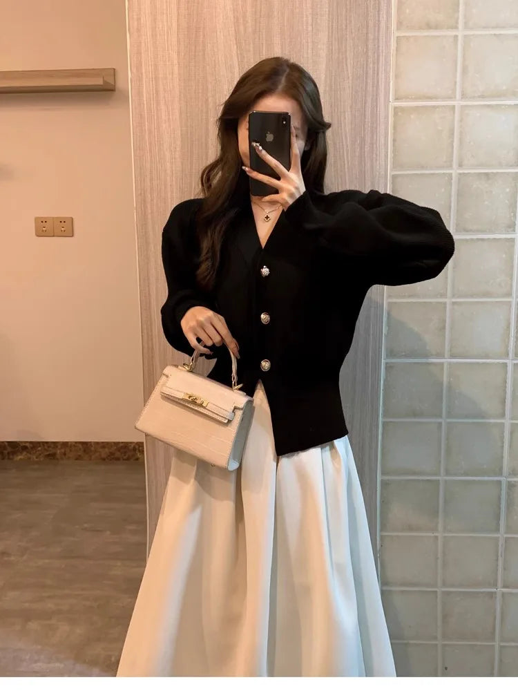 Sweater Cardigan Women's Coat Fashionable Waist-hugging and Slimming Christmas and New Year Festive Top