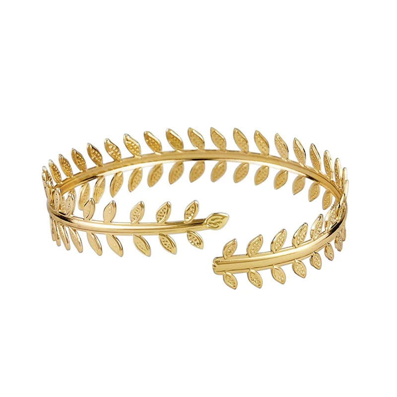 Fashion Arm Bracelet for Women Girls Mental Open Upper Arm Bangle Bracelet Simple Adjustable Armlet Armband