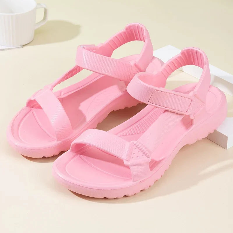 Sandals Woman Summer 2025 New Fashion Platform Sport Casual Flat Sandals Non-slip Outdoor Beach Sandalias Chaussure Femme
